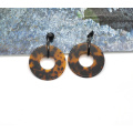 Custom leopard texture ear ring jewelry for women acrylic acetate tortoise shell earrings